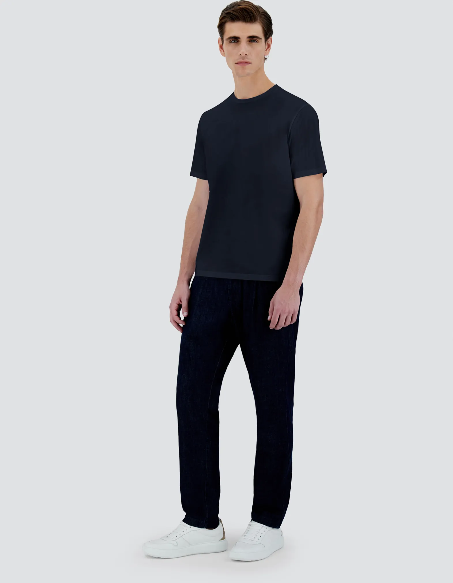 Herno T-Shirt & Polo-Shirts-T-Shirt Aus Superfine Cotton Stretch