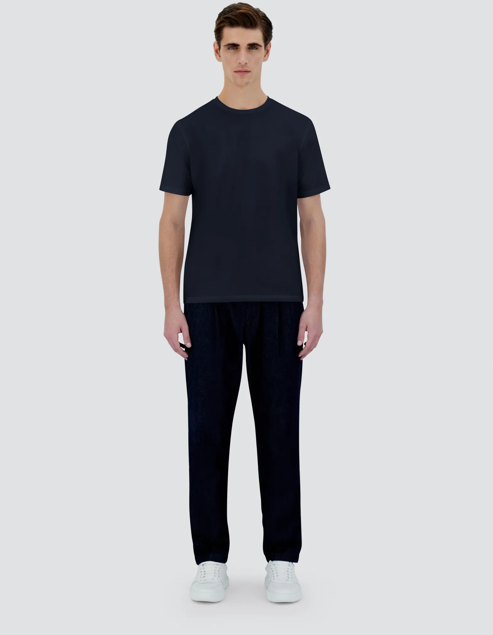 Herno T-Shirt & Polo-Shirts-T-Shirt Aus Superfine Cotton Stretch