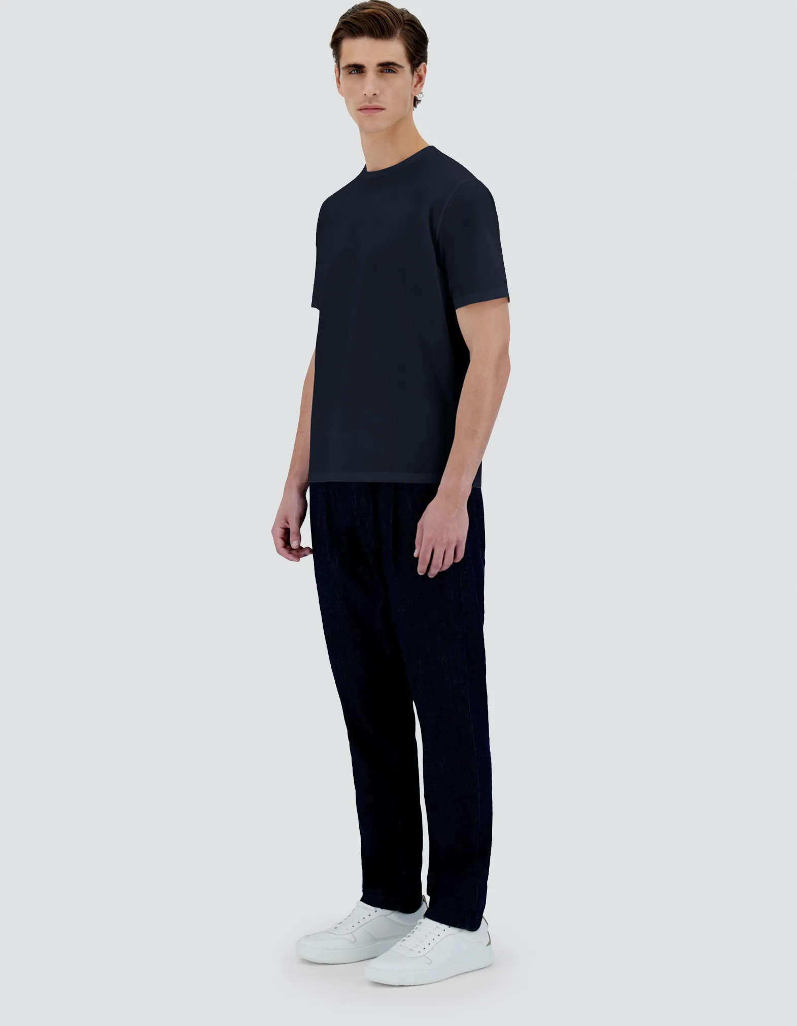 Herno T-Shirt & Polo-Shirts-T-Shirt Aus Superfine Cotton Stretch