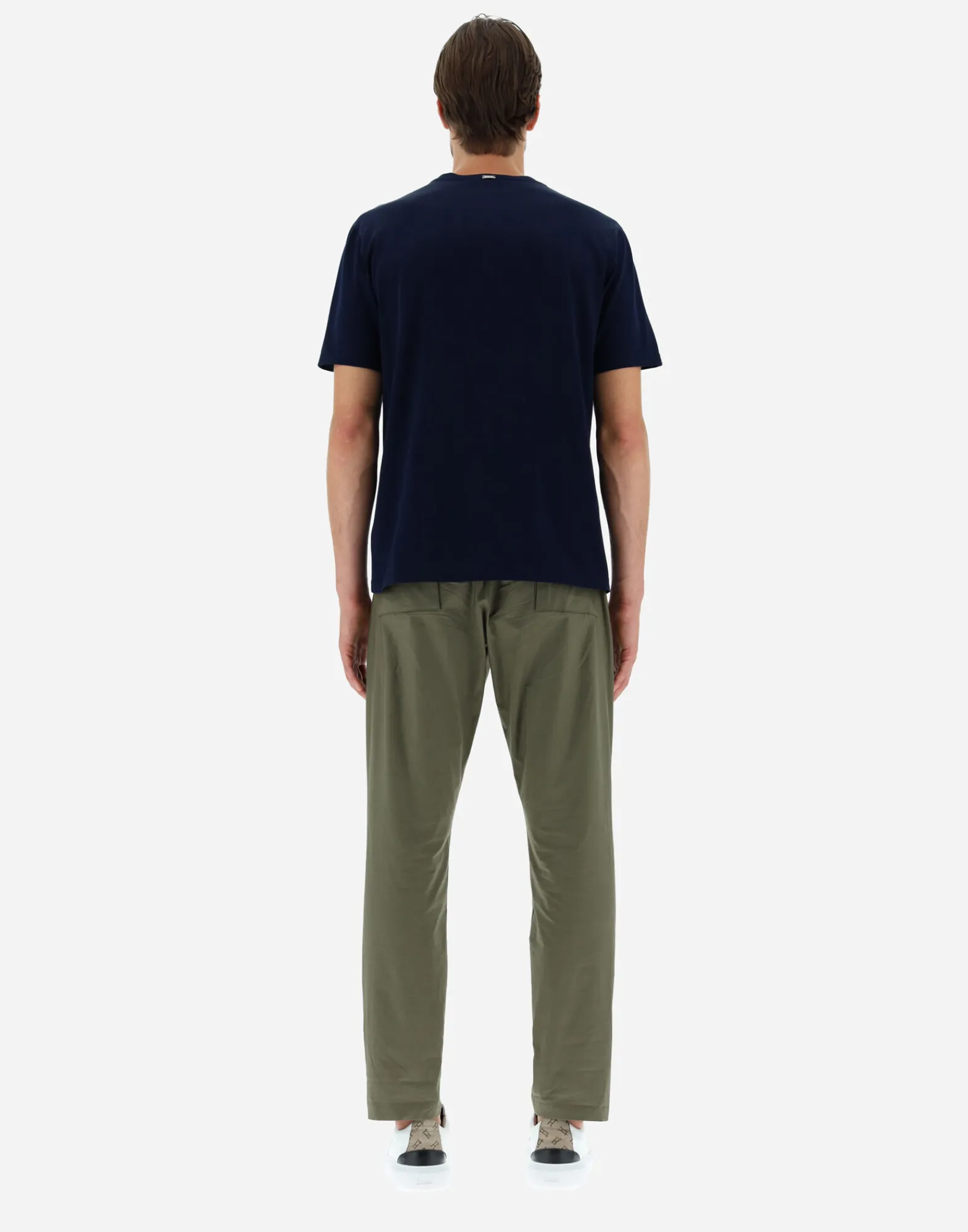 Herno T-Shirt & Polo-Shirts-T-Shirt Aus Superfine Cotton & Spring Camo Jersey