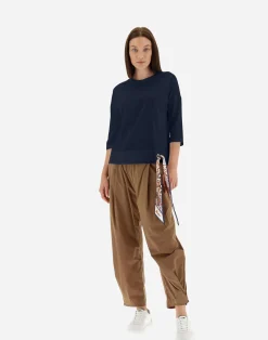 Herno T-Shirts-T-Shirt Aus Superfine Cotton Stretch Mit Bubble Schal