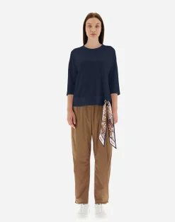 Herno T-Shirts-T-Shirt Aus Superfine Cotton Stretch Mit Bubble Schal