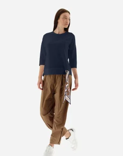 Herno T-Shirts-T-Shirt Aus Superfine Cotton Stretch Mit Bubble Schal