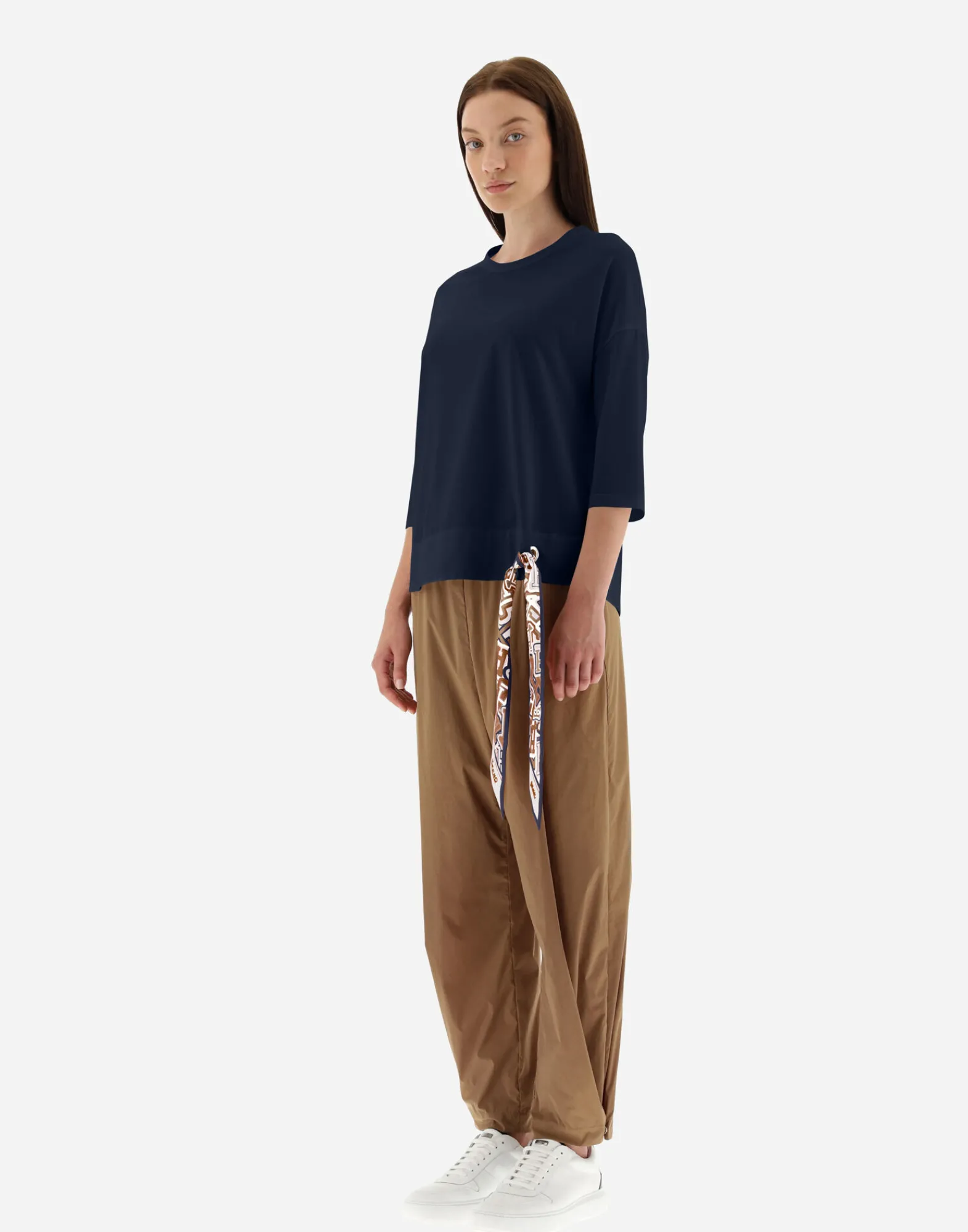 Herno T-Shirts-T-Shirt Aus Superfine Cotton Stretch Mit Bubble Schal