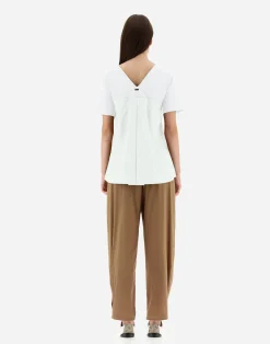 Herno T-Shirts-T-Shirt Mit V-Ausschnitt Aus Chic Cotton Jersey & New Techno Taft