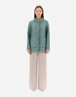 Herno Lange Daunenjacken-Wendbare A-Shape Aus Nylon Ultralight