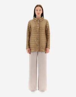 Herno Lange Daunenjacken-Wendbare A-Shape Aus Nylon Ultralight