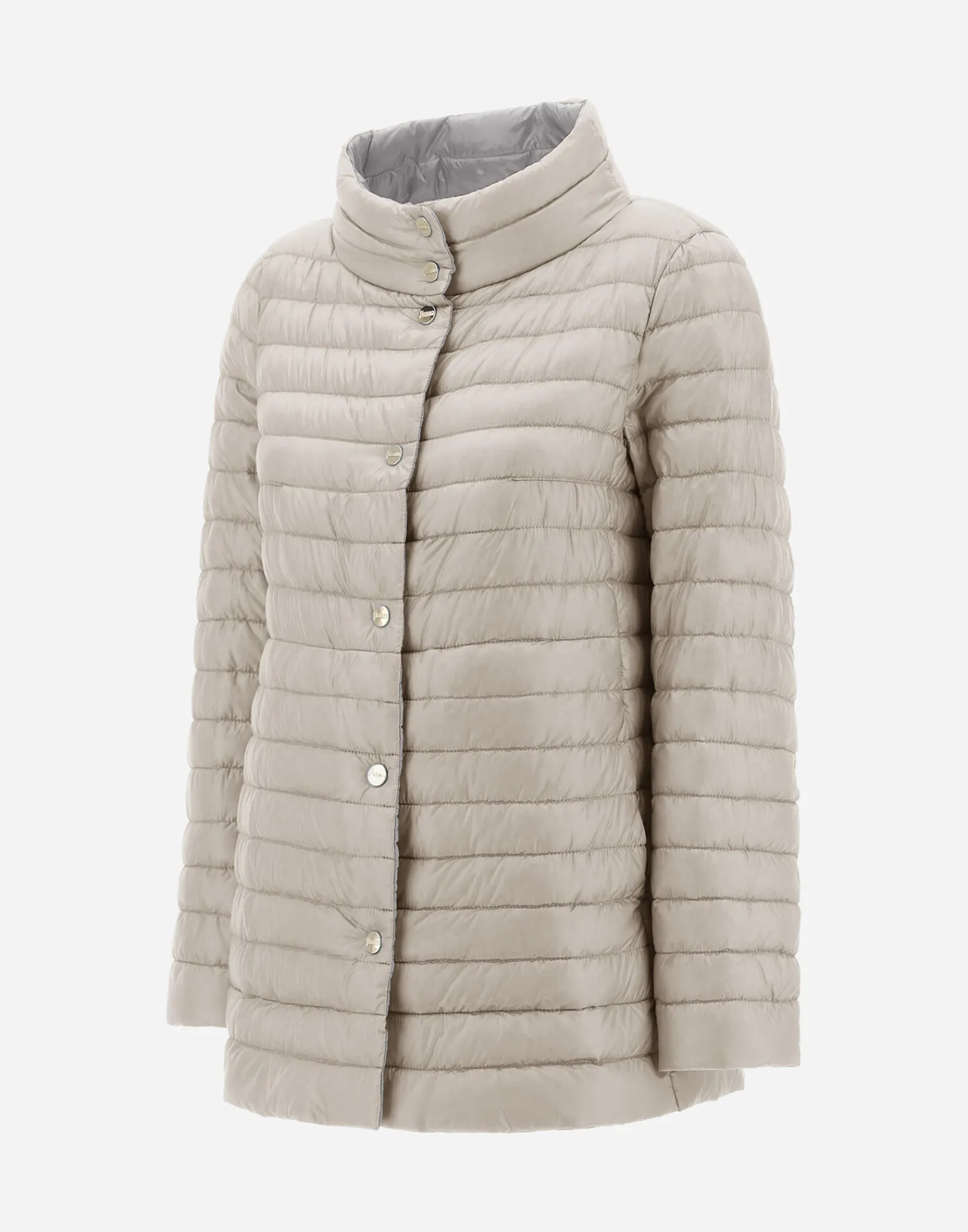 Herno Lange Daunenjacken-Wendbare A-Shape Aus Nylon Ultralight