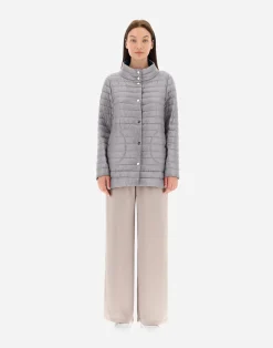 Herno Lange Daunenjacken-Wendbare A-Shape Aus Nylon Ultralight
