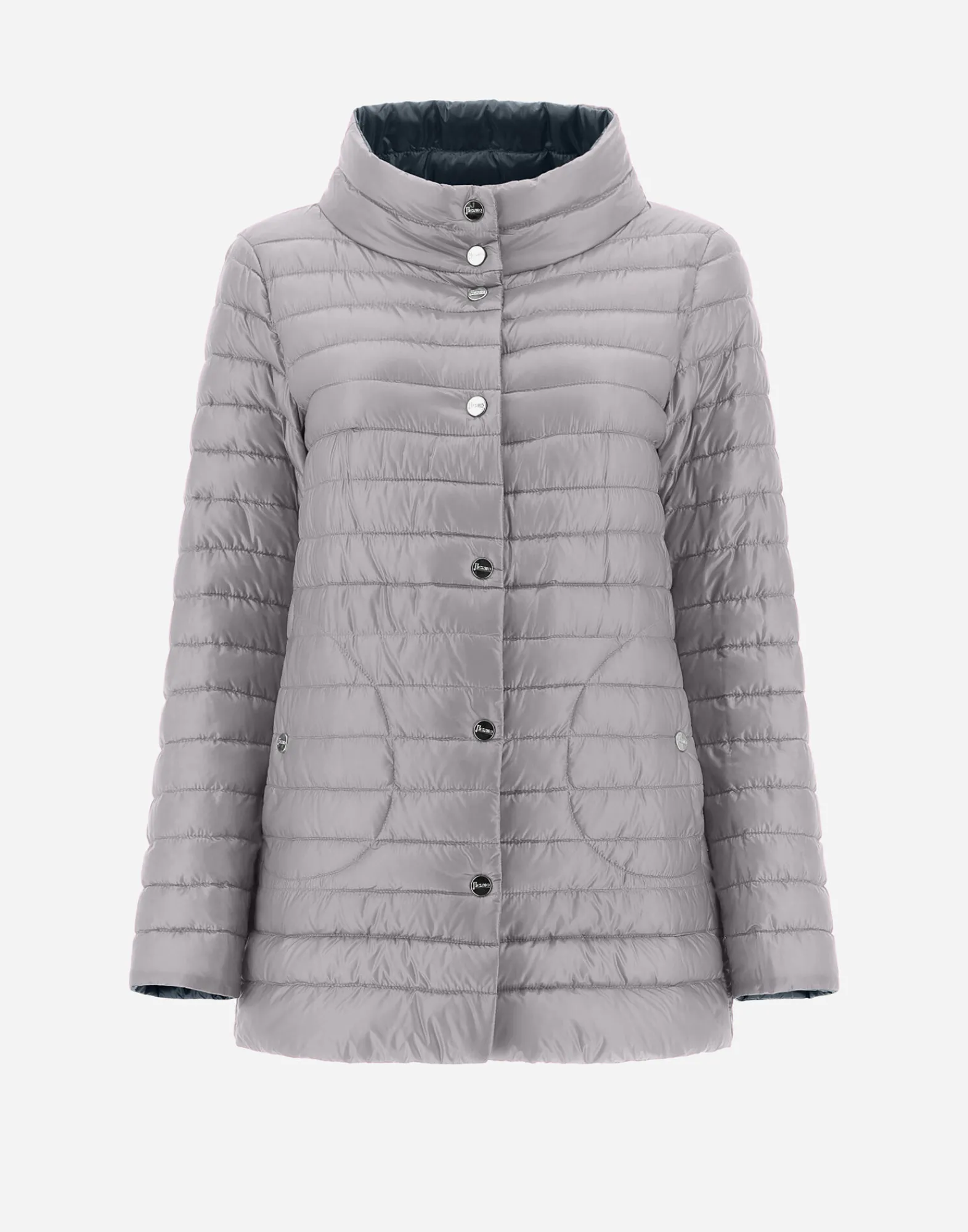 Herno Lange Daunenjacken-Wendbare A-Shape Aus Nylon Ultralight