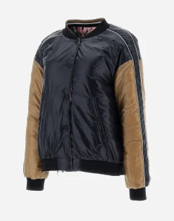 Herno Kurze Daunenjacken-Wendbare Bomberjacke Aus Beta Flowers, Nylon Ultralight & Nuage