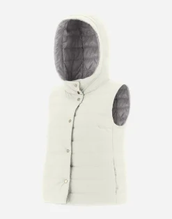 Herno Kurze Daunenjacken-Wendbare Weste Aus Nuage & Nylon Ultralight
