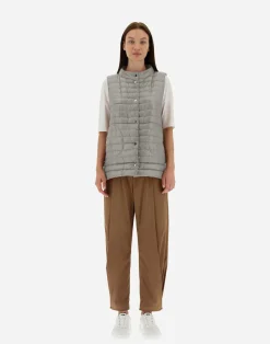 Herno Lange Daunenjacken-Wendbare, Zweifarbige Weste Aus Nylon Ultralight