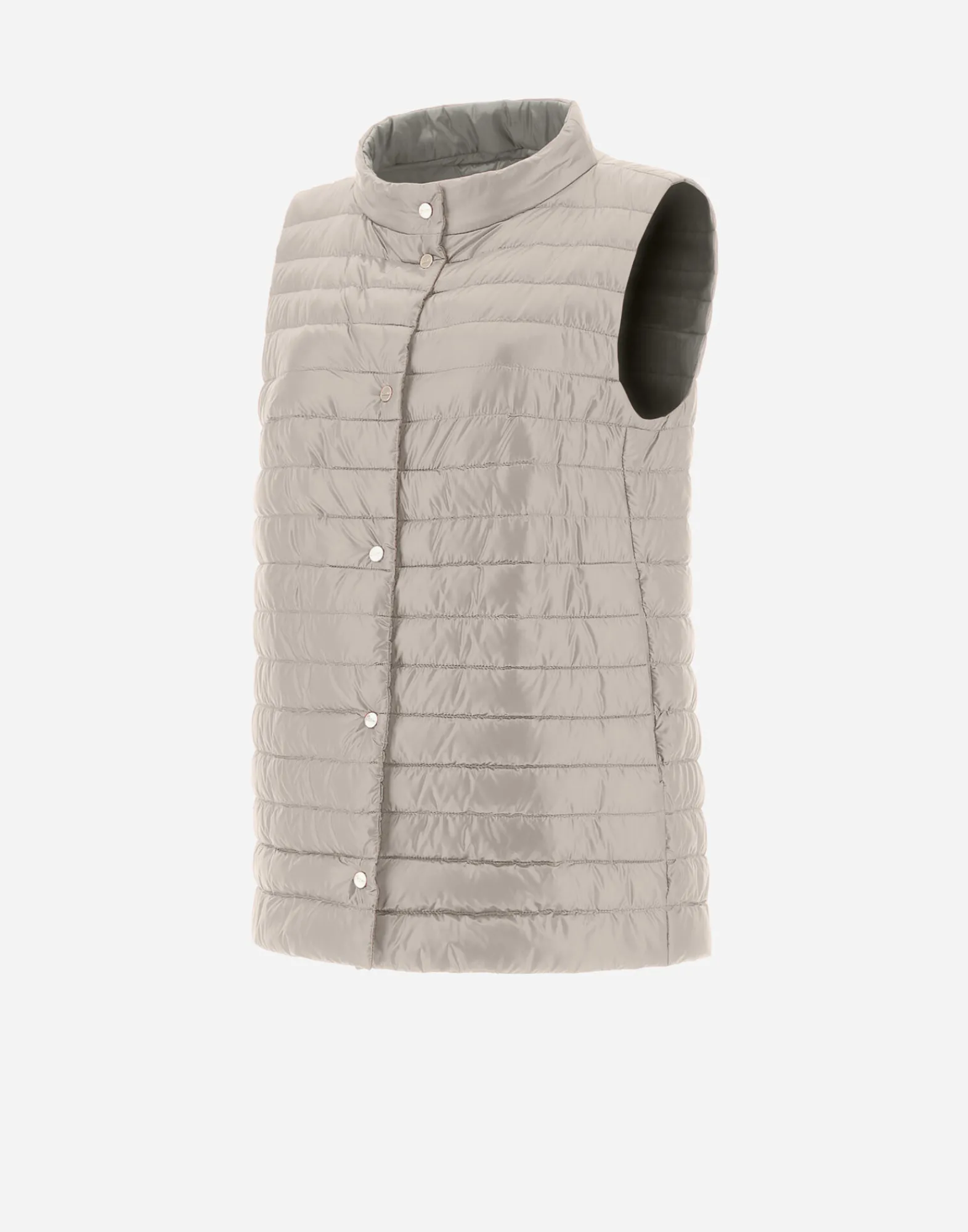 Herno Lange Daunenjacken-Wendbare, Zweifarbige Weste Aus Nylon Ultralight