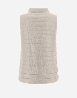 Herno Lange Daunenjacken-Wendbare, Zweifarbige Weste Aus Nylon Ultralight