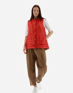 Herno Lange Daunenjacken-Wendbare, Zweifarbige Weste Aus Nylon Ultralight