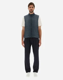 Herno Kurze Daunenjacken-Wendbare, Zweifarbige Weste Aus Nylon Ultralight