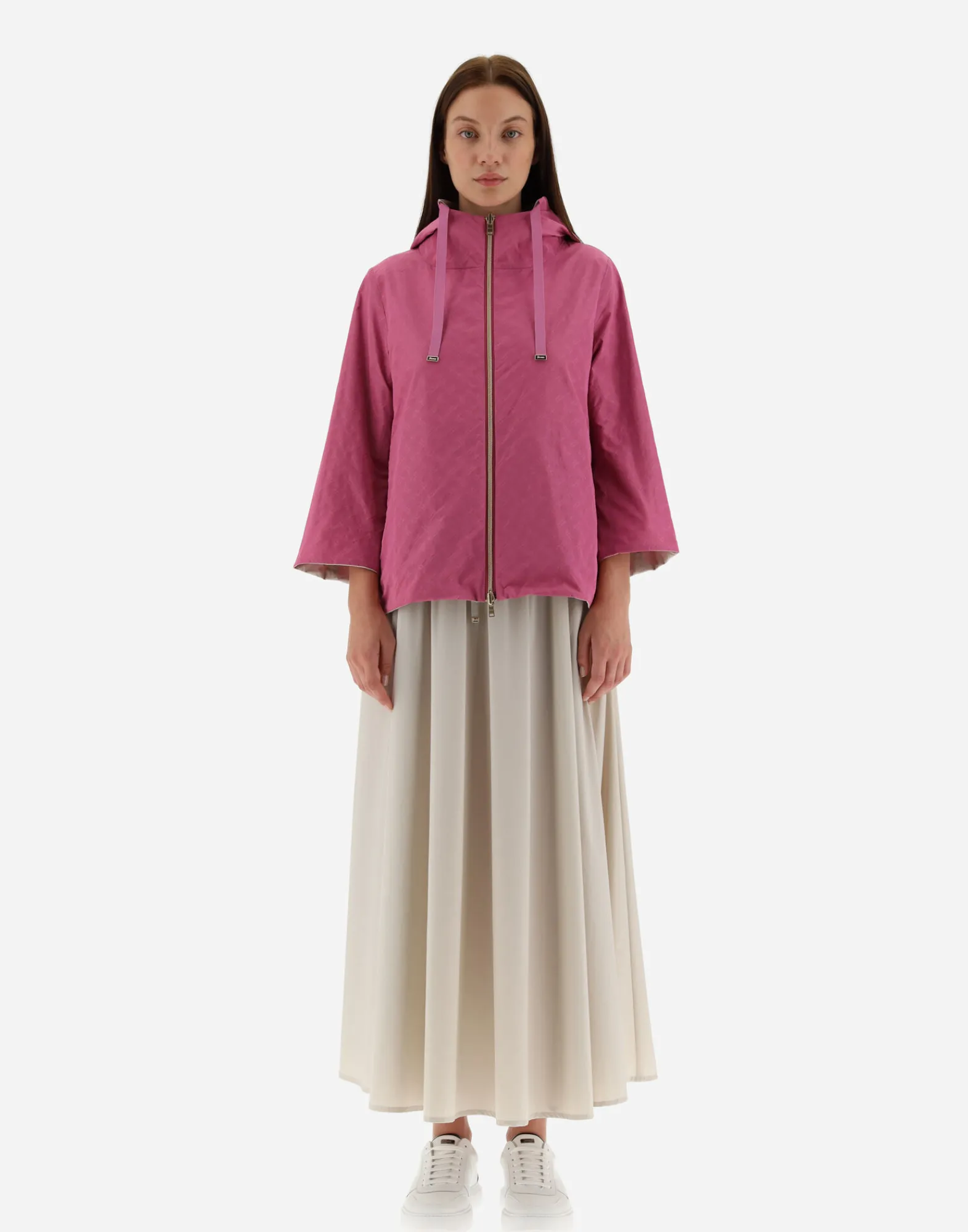 Herno Capes-Wendbares Cape Aus Monogram Taft