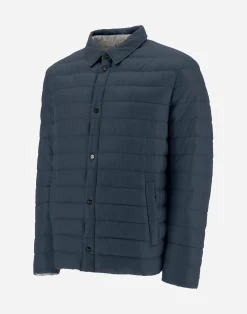 Herno Kurze Daunenjacken-Wendbares, Zweifarbiges Hemd Aus Nylon Ultralight