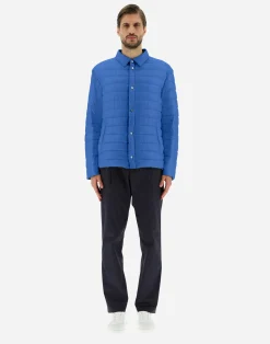 Herno Kurze Daunenjacken-Wendbares, Zweifarbiges Hemd Aus Nylon Ultralight