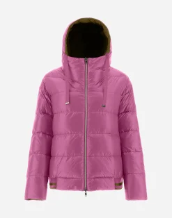 Herno Kurze Daunenjacken-Wende-Bomberjacke Aus Nylon Ultralight Und New Techno Taft