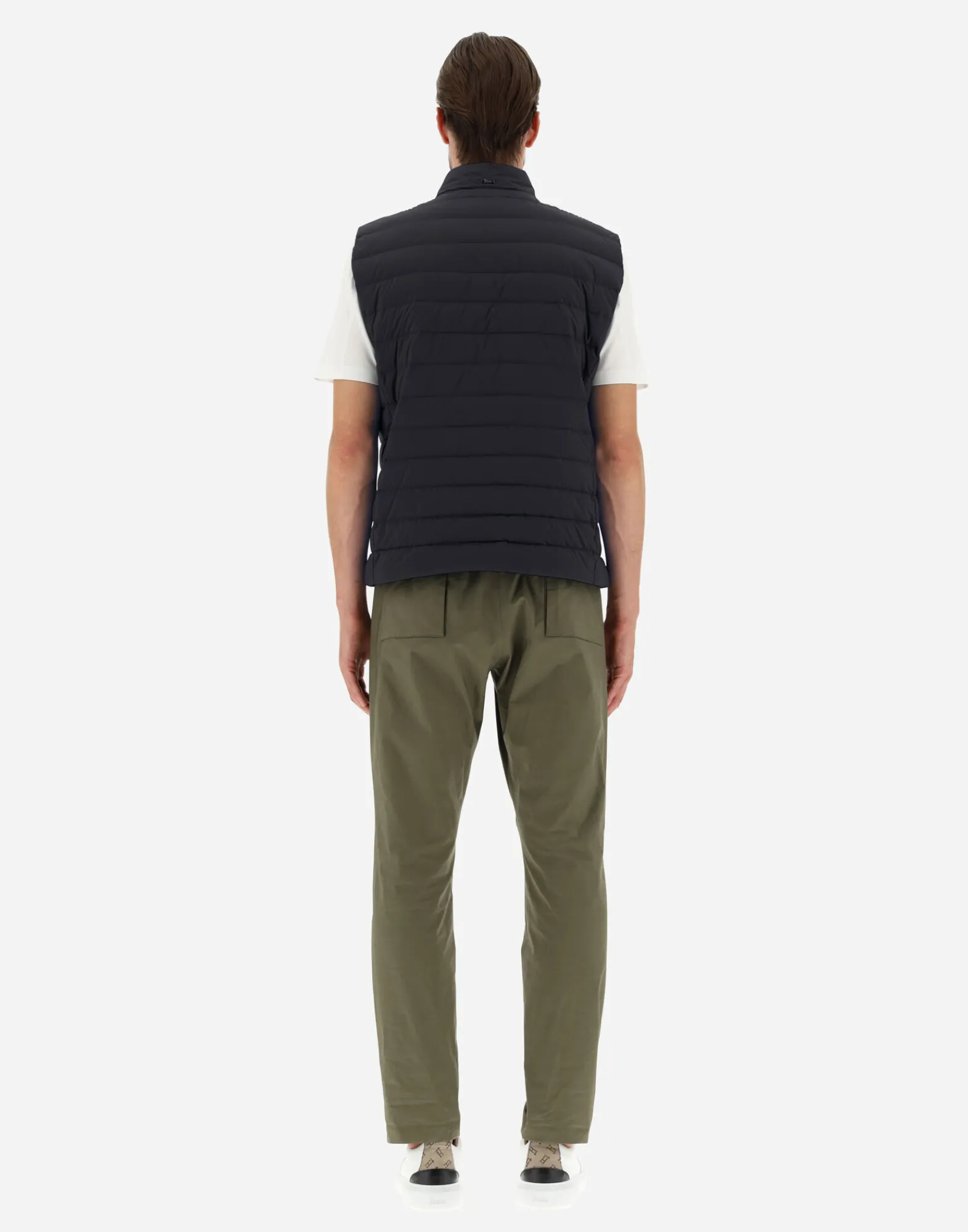 Herno Kurze Daunenjacken-Weste Aus Nuage Mit Details Aus Monogram