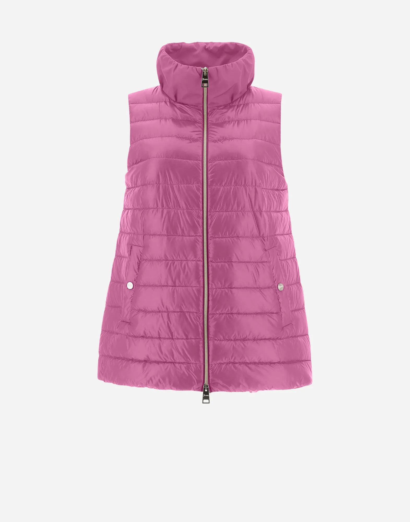 Herno Lange Daunenjacken-Weste Aus Nylon Ultralight & New Techno Taft
