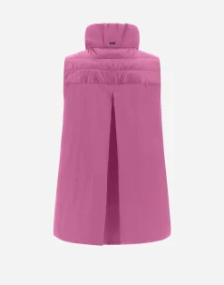 Herno Lange Daunenjacken-Weste Aus Nylon Ultralight & New Techno Taft