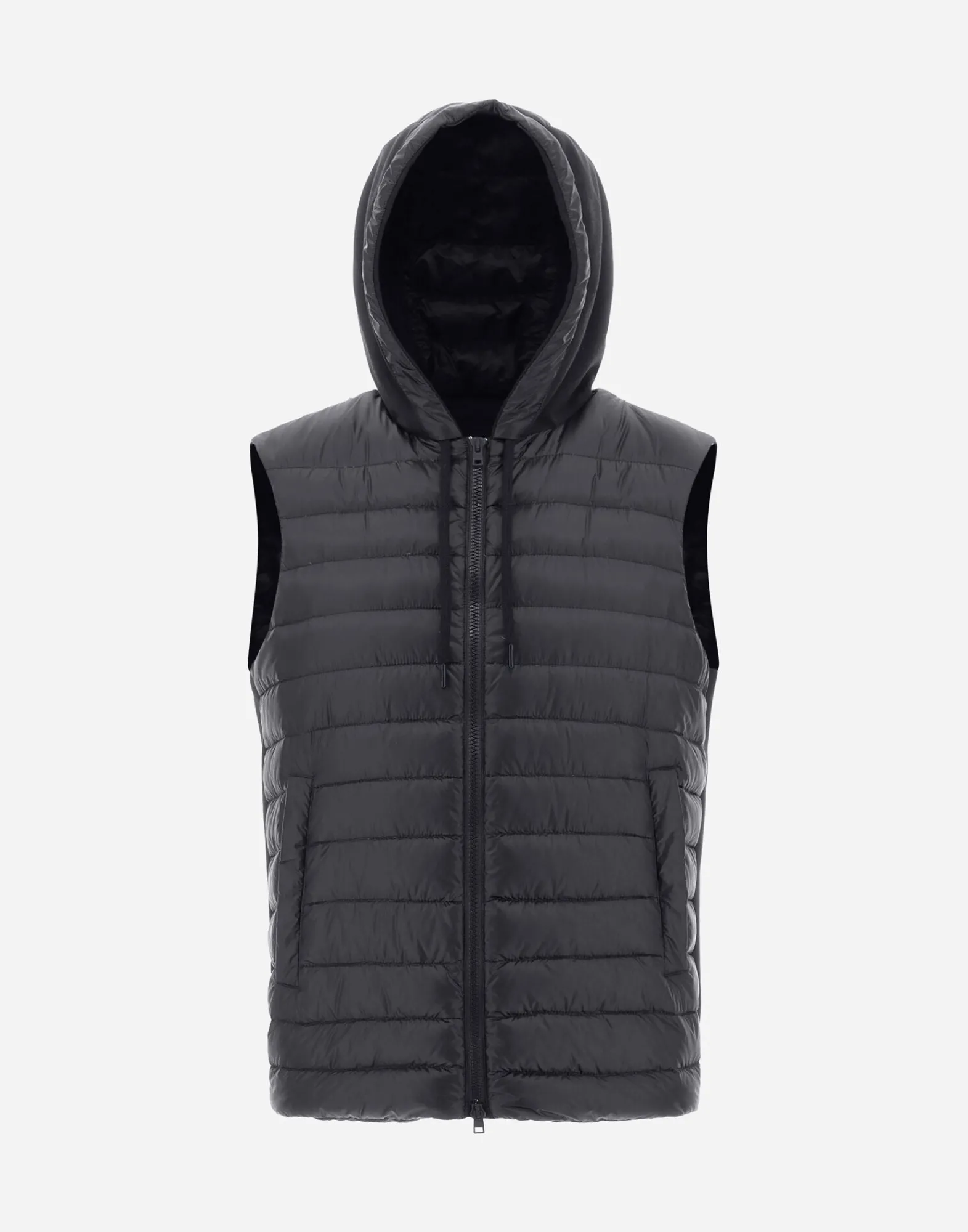 Herno Kurze Daunenjacken-Weste Aus Nylon Ultralight & Fleece