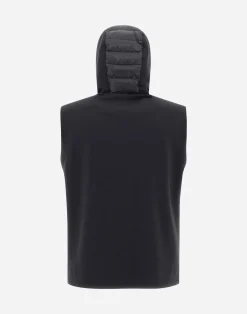 Herno Kurze Daunenjacken-Weste Aus Nylon Ultralight & Fleece