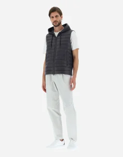 Herno Kurze Daunenjacken-Weste Aus Nylon Ultralight & Fleece