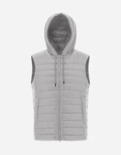 Herno Kurze Daunenjacken-Weste Aus Nylon Ultralight & Fleece