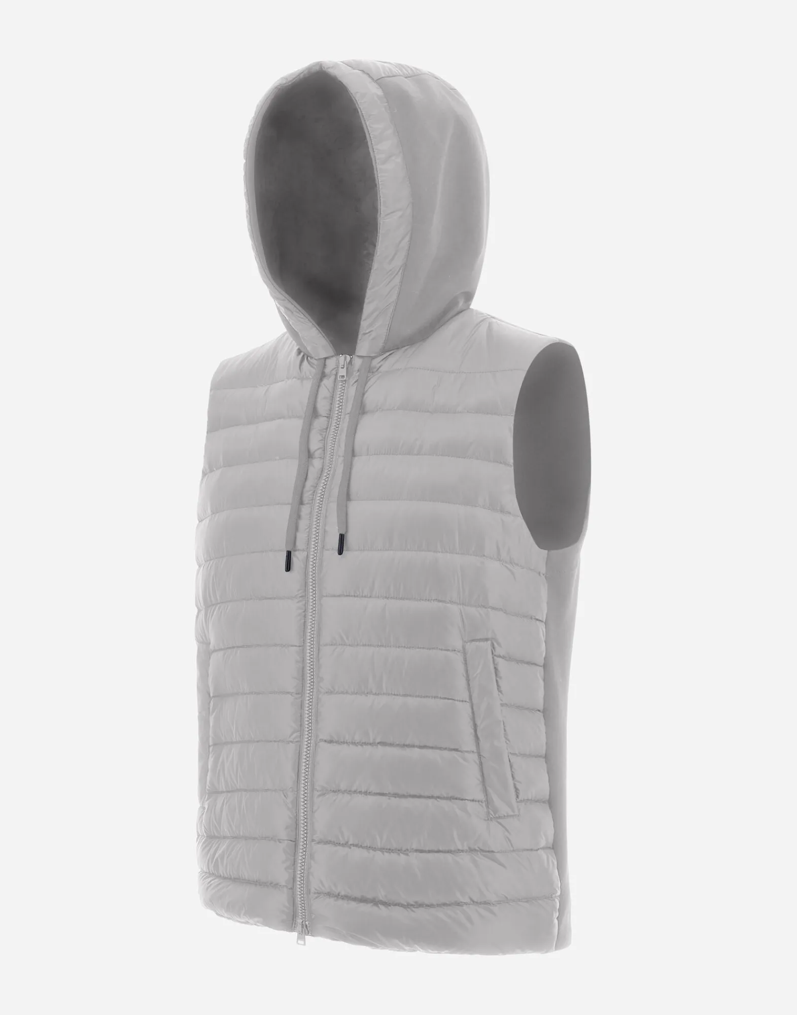 Herno Kurze Daunenjacken-Weste Aus Nylon Ultralight & Fleece