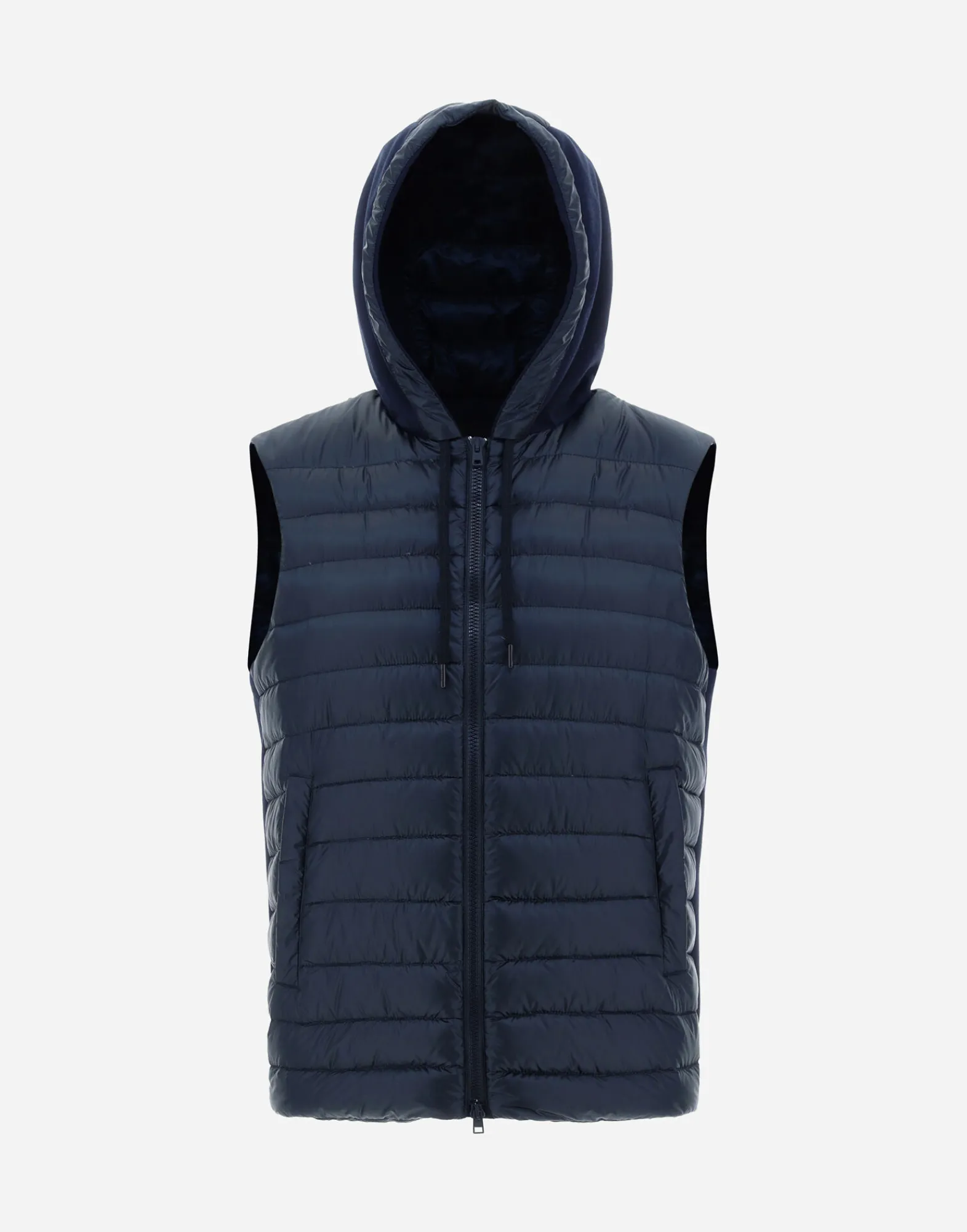 Herno Kurze Daunenjacken-Weste Aus Nylon Ultralight & Fleece