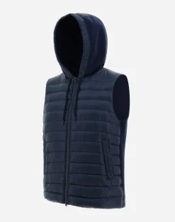 Herno Kurze Daunenjacken-Weste Aus Nylon Ultralight & Fleece