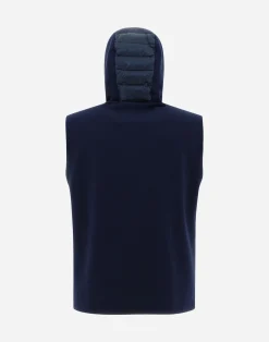 Herno Kurze Daunenjacken-Weste Aus Nylon Ultralight & Fleece