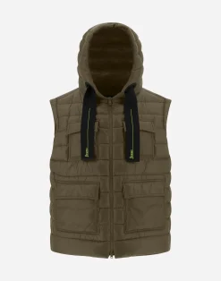 Herno Lange Daunenjacken-Weste Aus Nylon Ultralight