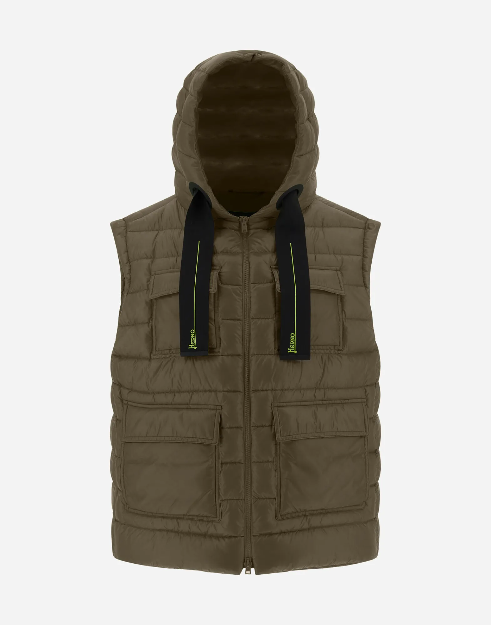 Herno Lange Daunenjacken-Weste Aus Nylon Ultralight