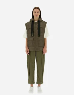Herno Lange Daunenjacken-Weste Aus Nylon Ultralight