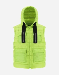 Herno Lange Daunenjacken-Weste Aus Nylon Ultralight