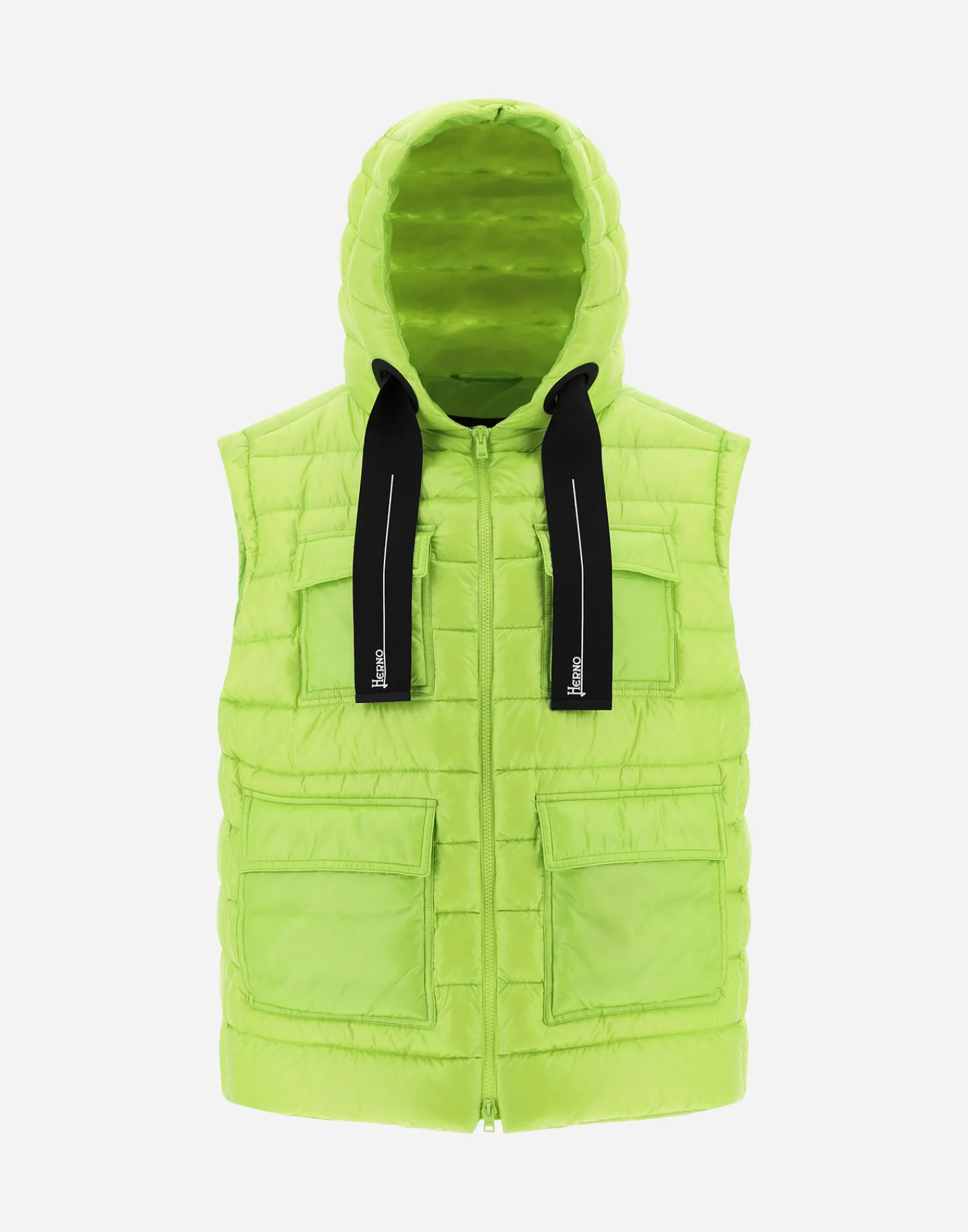 Herno Lange Daunenjacken-Weste Aus Nylon Ultralight