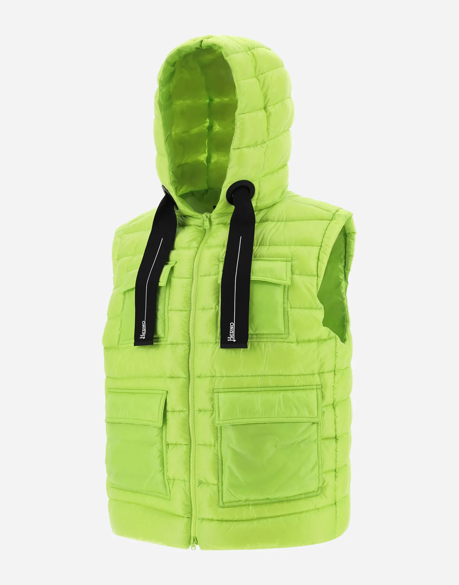 Herno Lange Daunenjacken-Weste Aus Nylon Ultralight