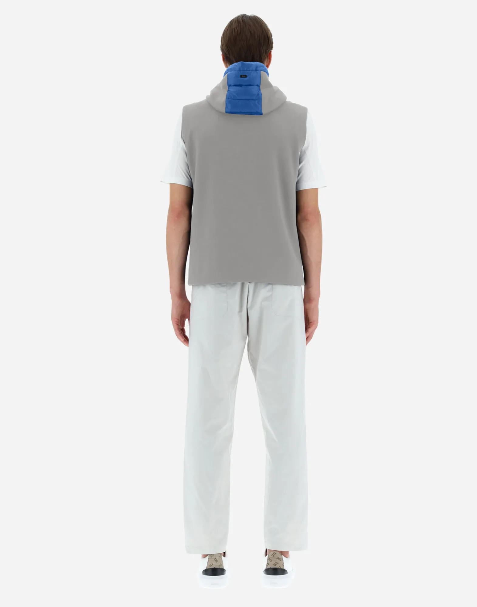 Herno Kurze Daunenjacken-Weste Aus Nylon Ultralight & Fleece
