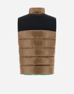 Herno Kurze Daunenjacken-Weste Aus Nylon Ultralight & Plaster
