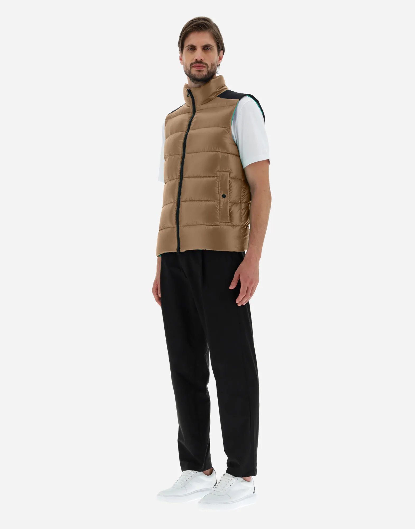 Herno Kurze Daunenjacken-Weste Aus Nylon Ultralight & Plaster