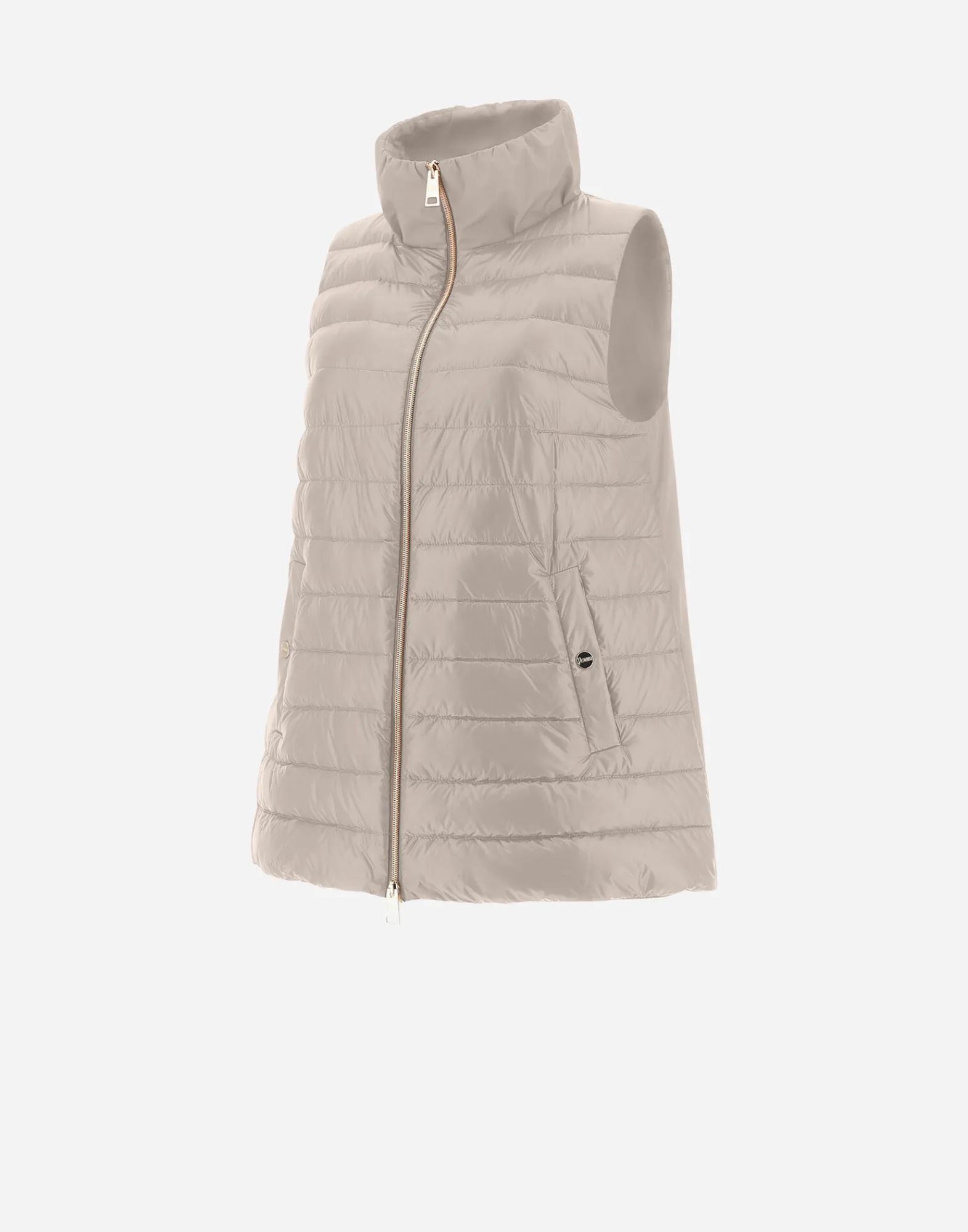 Herno Lange Daunenjacken-Weste Aus Nylon Ultralight & New Techno Taft
